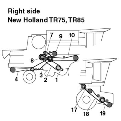 Feeder Drive Belt For New Holland Combines B02975 - Shoup